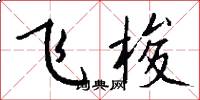 飞梭怎么写好看