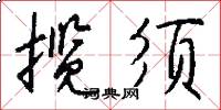 揽须怎么写好看