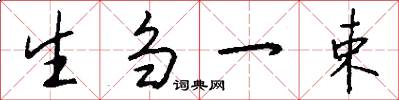生刍一束怎么写好看