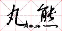 丸熊怎么写好看