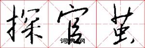 探官茧怎么写好看