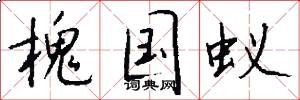 槐国蚁怎么写好看