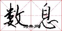 数息怎么写好看