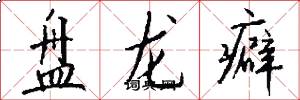 盘龙癖怎么写好看