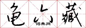 龟六藏怎么写好看