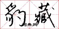 豹藏怎么写好看