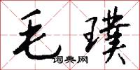 毛璞怎么写好看