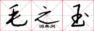 毛之玉怎么写好看