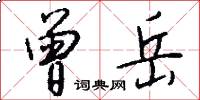 曾岳怎么写好看