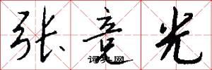 张竞光怎么写好看
