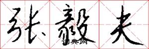 张毅夫怎么写好看