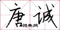 唐诚怎么写好看