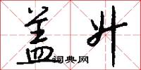盖升怎么写好看