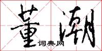 董潮怎么写好看