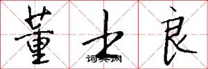 董士良怎么写好看
