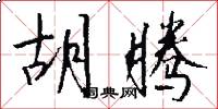 胡腾怎么写好看