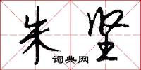 朱坚怎么写好看