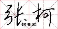 张柯怎么写好看