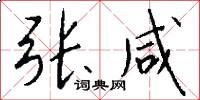 张咸怎么写好看