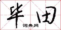 毕田怎么写好看