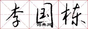 李国栋怎么写好看