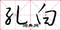 孔白怎么写好看
