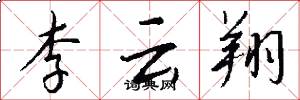 李云翔怎么写好看