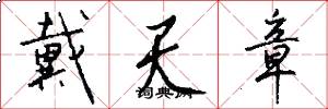 戴天章怎么写好看