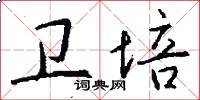 卫培怎么写好看