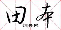 田本怎么写好看