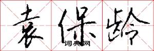 袁保龄怎么写好看