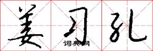 姜习孔怎么写好看