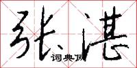 张湛怎么写好看
