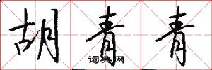 胡青青怎么写好看
