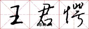 王君愕怎么写好看