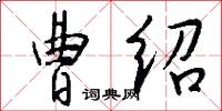 曹绍怎么写好看