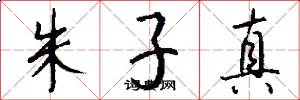 朱子真怎么写好看