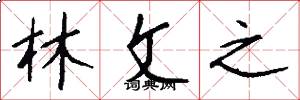 林文之怎么写好看