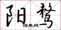 阳鹜怎么写好看