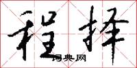 程择怎么写好看