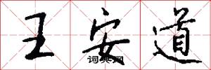 王安道怎么写好看