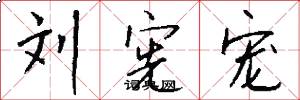 刘宪宠怎么写好看