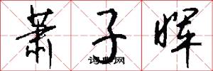 萧子晖怎么写好看