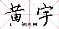 黄宇怎么写好看
