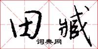 田臧怎么写好看