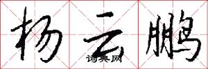 杨云鹏怎么写好看