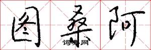 图桑阿怎么写好看