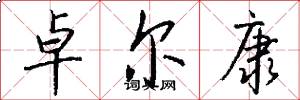 卓尔康怎么写好看