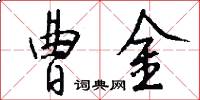 曹金怎么写好看