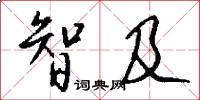 智及怎么写好看